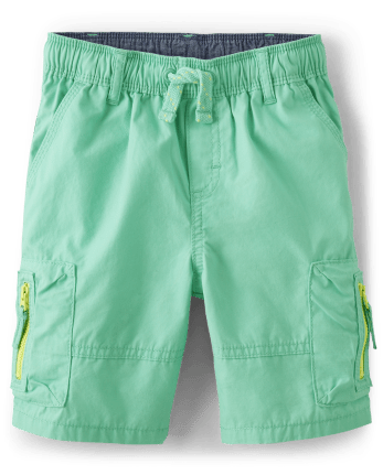 Boys Pull On Cargo Shorts - Tropical Paradise