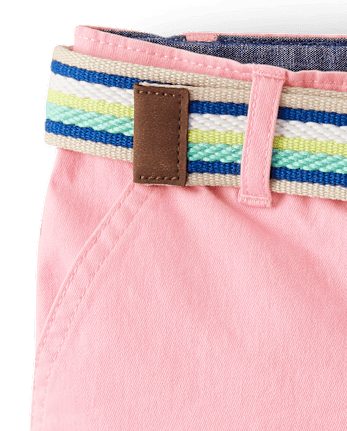 Short chino ceinturé pour garçon - Paradis tropical