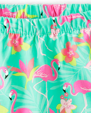Jupe-short Fille Flamingo Ruffle - Tropical Paradise