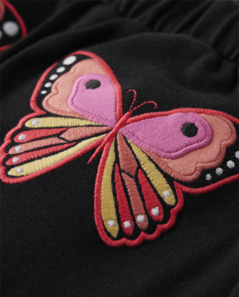Shorts De Niña Con Apliques De Mariposa - Magical Monarch