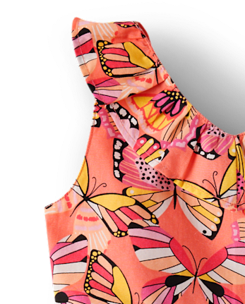 Girls Butterfly Ruffle Dress - Magical Monarch