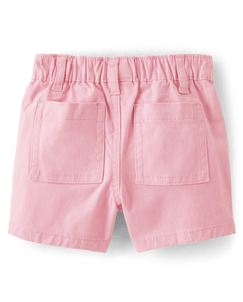 Baby Boys Matching Family Flamingo Button Up Bodysuit And Pull On Chino Shorts Set - Tropical Paradise