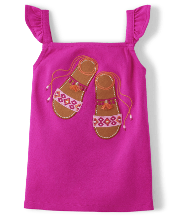 Sandales Brodées Fille Débardeur - Island Spice