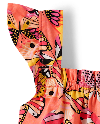 Fille Papillon Débardeur à volants - Magical Monarch