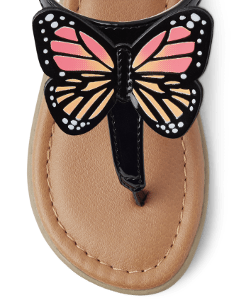 Girls Applique Butterfly Sandals - Magical Monarch