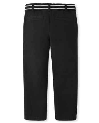 Boys Wrinkle Resistant Belted Chino Pants - Uniform