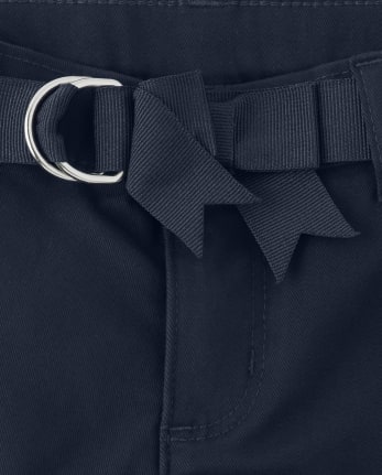 Pantalón Chino Niña Antiarrugas Con Cinturón - Uniforme
