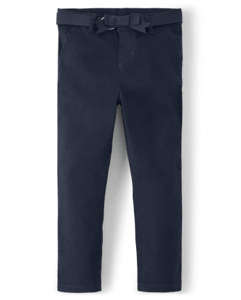 Pantalón Chino Niña Antiarrugas Con Cinturón - Uniforme