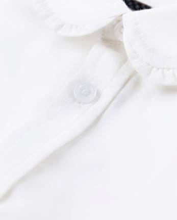 Camisa Niña Popelín Con Volantes Antiarrugas - Uniforme