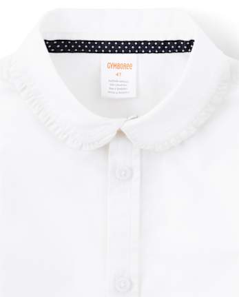 Camisa Niña Popelín Con Volantes Antiarrugas - Uniforme