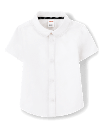 Camisa Niña Popelín Con Volantes Antiarrugas - Uniforme