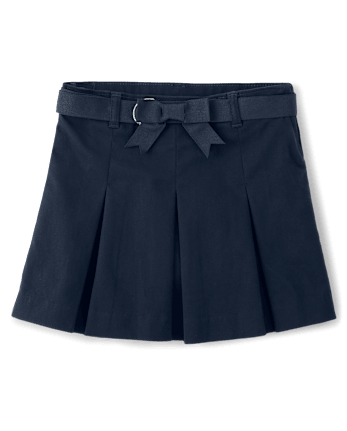 Girls Pleated Belted Skort - Uniform