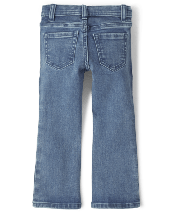 Fille Applique Tournesol Jeans à jambe semi-évasée - Happy Harvest