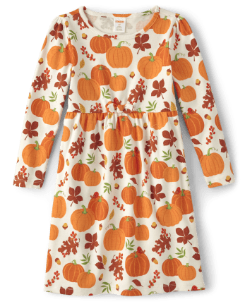 Robe babydoll citrouille pour filles - Lil&#39; Pumpkin