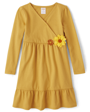 Girls Floral Tiered Dress - Happy Harvest