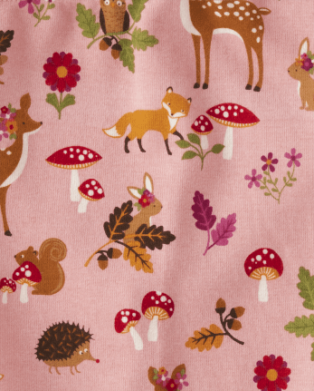 Girls Forest Animal Leggings - Enchanted Forest