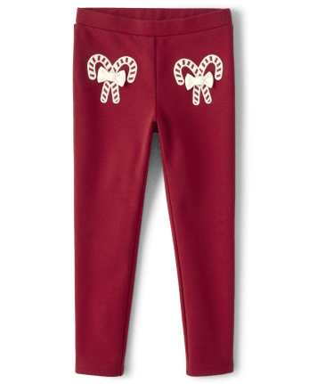 Girls Applique Candy Canes Ponte Knit Jeggings A Royal Christmas SALSA Gymboree