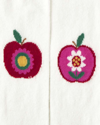 Girls Apple Tights 2-Pack - Apple Orchard