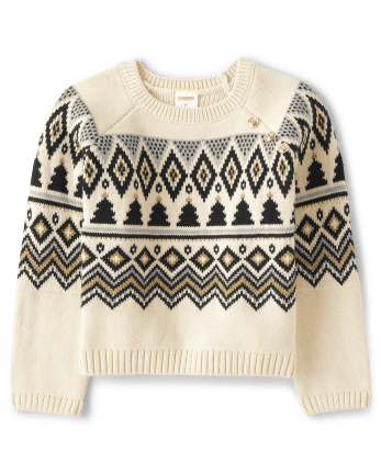 Girls Intarsia Fairisle Sweater - Winter Wonderland