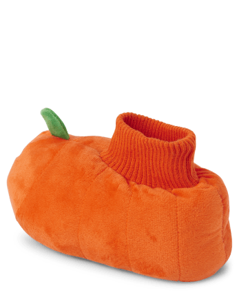 Kids Embroidered Pumpkin Slippers - Gymmies