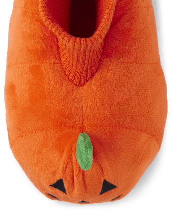 Kids Embroidered Pumpkin Slippers - Gymmies