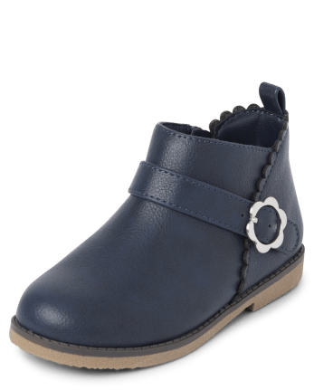 Girls best sale navy booties
