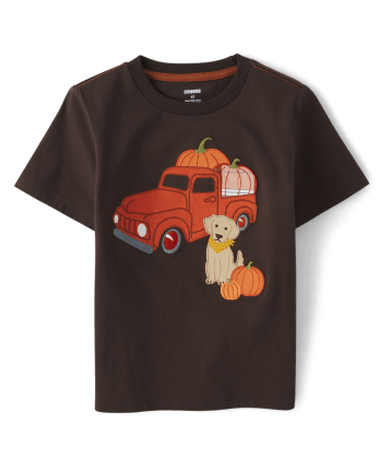 Camiseta estilo camionero bordada para niño - Lil' Pumpkin