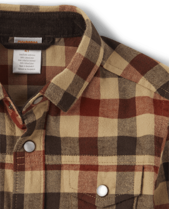 Chemise boutonnée en sergé vichy pour garçon - Montana Mountain
