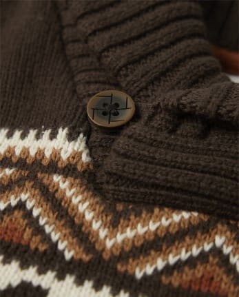 Boys Intarsia Bear Sweater - Montana Mountain
