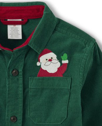 Boys green clearance christmas shirt