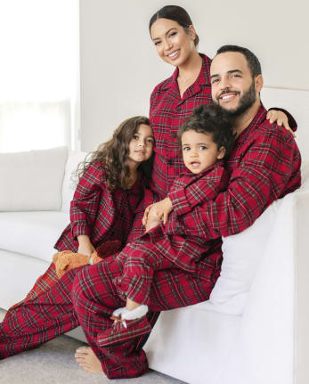 Beepumpkin : Full Size Christmas Plaid Family Matching Pajama