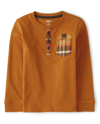 Haut Henley brodé de glands pour garçons - Happy Harvest
