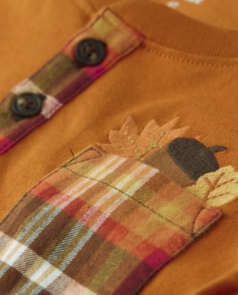 Haut Henley brodé de glands pour garçons - Happy Harvest
