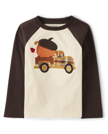 Haut raglan brodé pour garçon avec motif camion - Happy Harvest