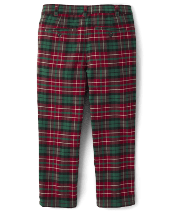Boys Plaid Twill Dress Pants - A Royal Christmas