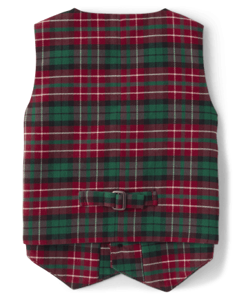 Gilet sergé à carreaux garçon - A Royal de Noël