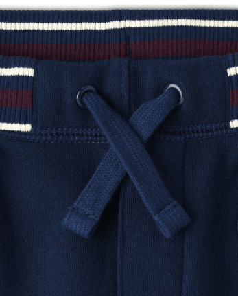 Boys Applique Dog Fleece Jogger Pants - Prep School