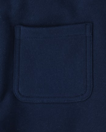 Boys Applique Dog Fleece Jogger Pants - Prep School
