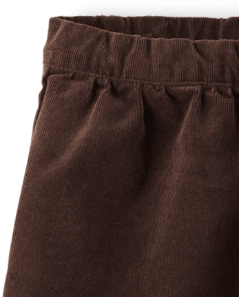 Girls Embroidered Floral Corduroy Skort - Happy Harvest