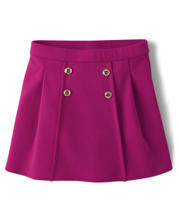 Jupe-short plissée en ponte pour filles - Prep School