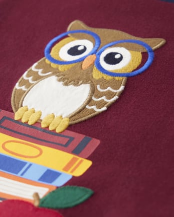 Boys Embroidered Owl Top - Prep School