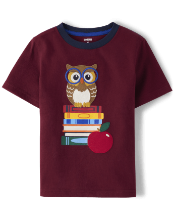 Boys Embroidered Owl Top - Prep School