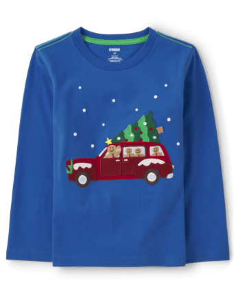 Camiseta Trucker navideña bordada para niño - Very Merry