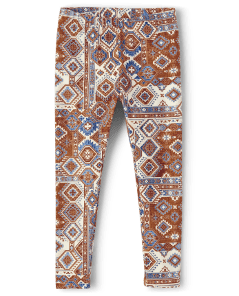 Girls Geometric Leggings - Montana Mountain