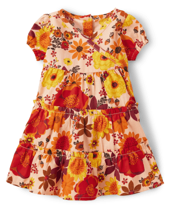 bébés filles Maman et moi Floral Flannel Tiered Robes - Happy Harvest