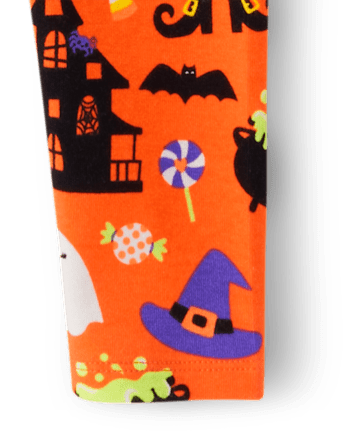 Girls Halloween Doodle Leggings - Trick or Treat