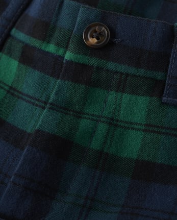 Boys Plaid Twill Dress Pants - Nutcracker