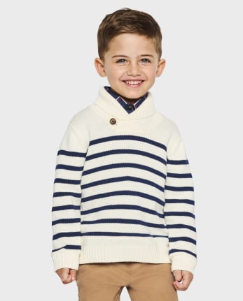 Boys striped sweater store