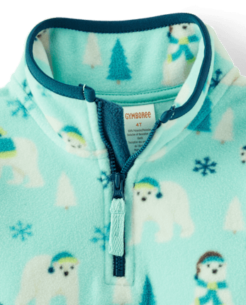 Boys Polar Bear Glacier Fleece Half-Zip Pullover - Nordic Adventure