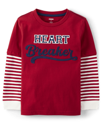 Boys Heartbreaker Layered Top - Valentine Cutie